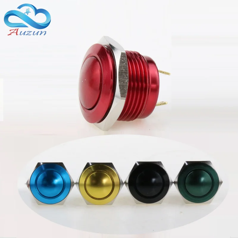 5piece 16 mm ball head metal push button switch reset 3 welding feet a250v moment alumina yellow blue green and black | Обустройство