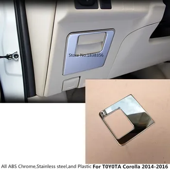 

Car style trim handle stainless steel Glove Co-Driver Container switch Storage case box For Toyota Corolla Altis 2014 2015 2016
