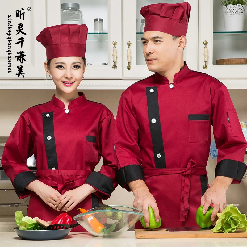 Chef Wear Long Sleeved Autumn Winter Service Hotel Kitchen Uniform