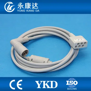 

Compatible Colin BP88/BP306 5-Lead ECG cable 6pin IEC