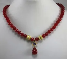 Дизайн 8 мм красное ожерелье с камнем+ драгоценный камень в форме капли воды фиолетовое кристаллическое покрытие кулон ювелирные изделия с мелким покрытием широкие крылья королева