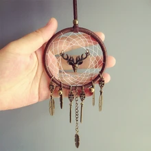 Nueva Llegada Dream Catcher Coche Hogar Colgando Coche Colgando Decoraciones Para El Hogar con el alce y Cascabeles Mejores Regalos para Ella