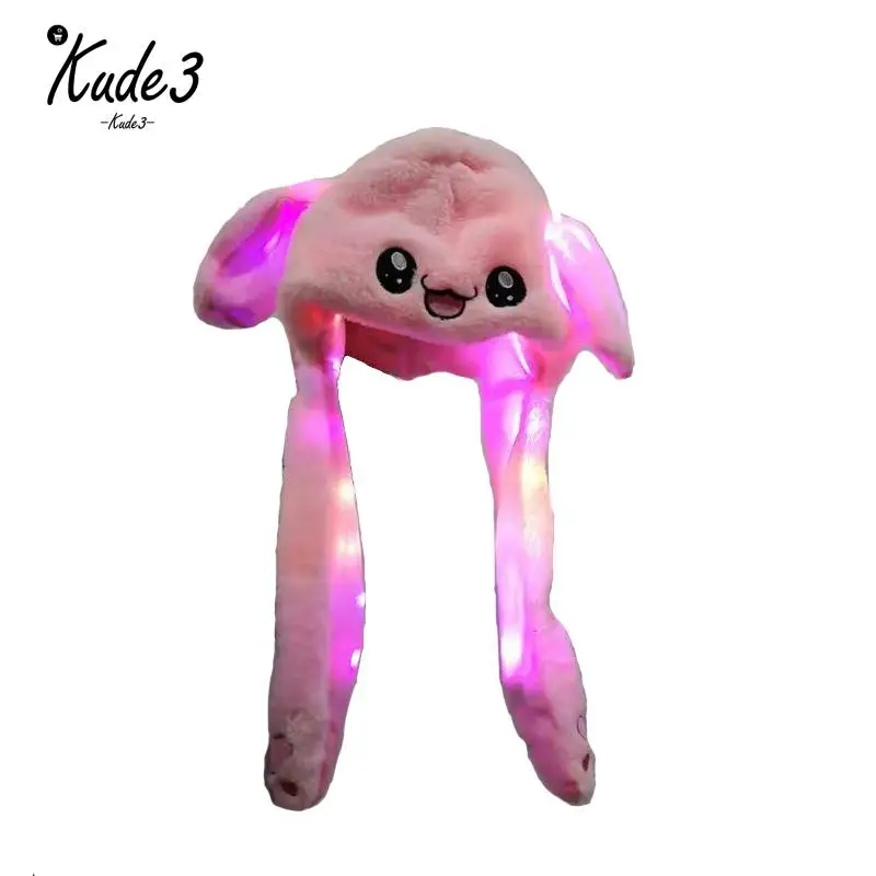 KUDE 2019 Милая шапка с кроликом модный светодиодный искусственный мех подвижная