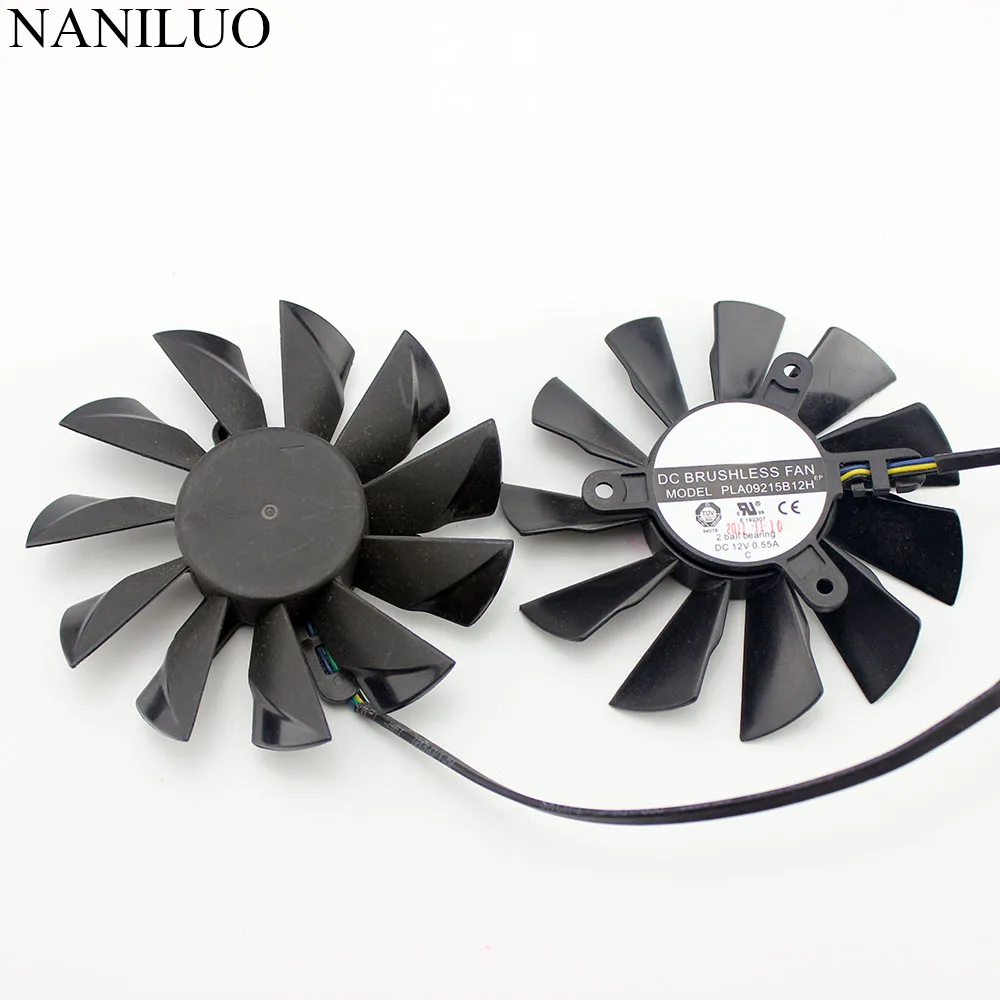 

NANILUO New PLA09215B12H 4Pin GPU Fan For MSI GTX 550 560 570 580 680 770 Fan HD 6870 6790 7750 Fan GRAPHICS CARD GT440 Fan