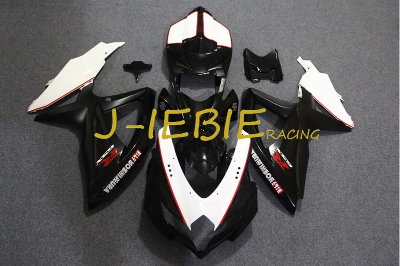 

Black white red Injection Fairing Body Work Frame Kit for SUZUKI GSXR 600/750 GSXR600 GSXR750 2008 2009 2010