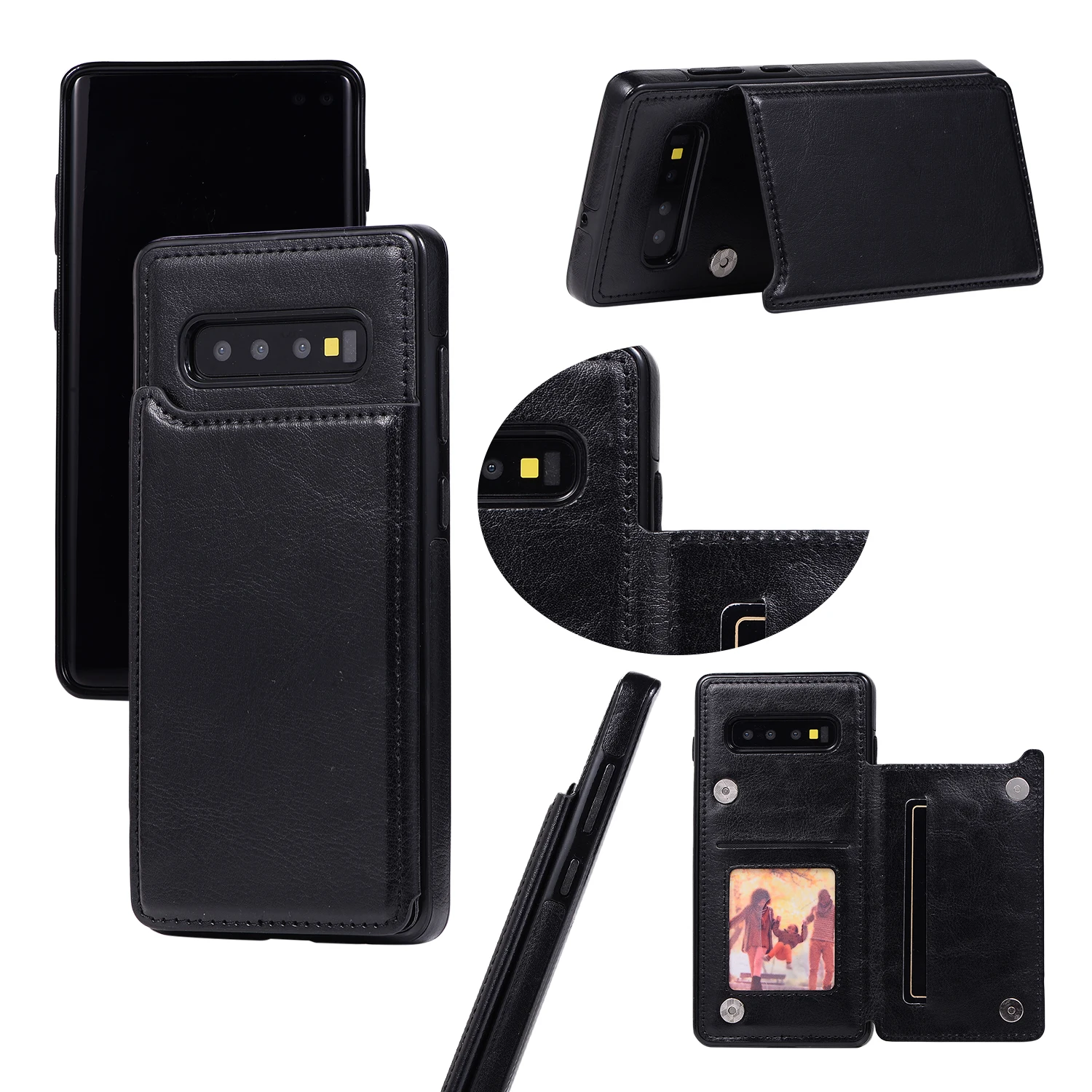 Slim Leather Wallet Credit Card Holder Stand Cover for Samsung Galaxy S10 Plus S10e S8 S9 Note 9 8 S7 Edge Case |