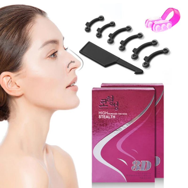 

3 Pairs/1Box Invisible Nose Shaper Lifting Straightener With Nose Clip Corrector Clip Painless Immediate Straightening Bridge
