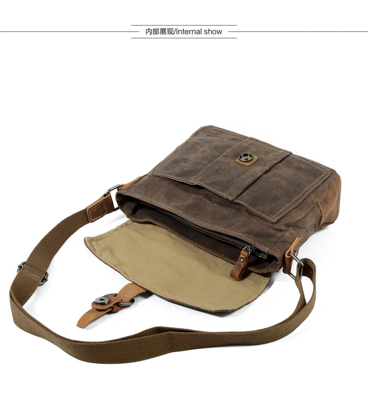 Новая Водонепроницаемая Холщовая Сумка с масляным воском для отдыха, мужская сумка через плечо, сумка для моментальной камеры Muchuan 88807K
