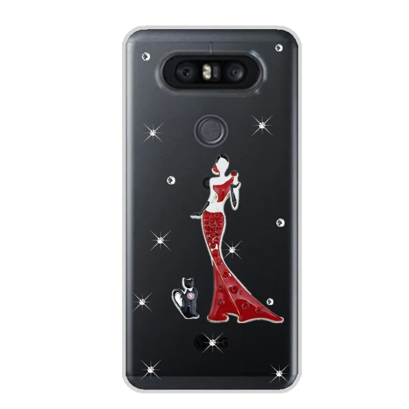 Q8 блестящий чехол со стразами для LG K10 2018 K8 2017 K4 V20 V30 Plus V40 ThiQ Q6 G4 G5 G6 mini X Style Power Spirit K40
