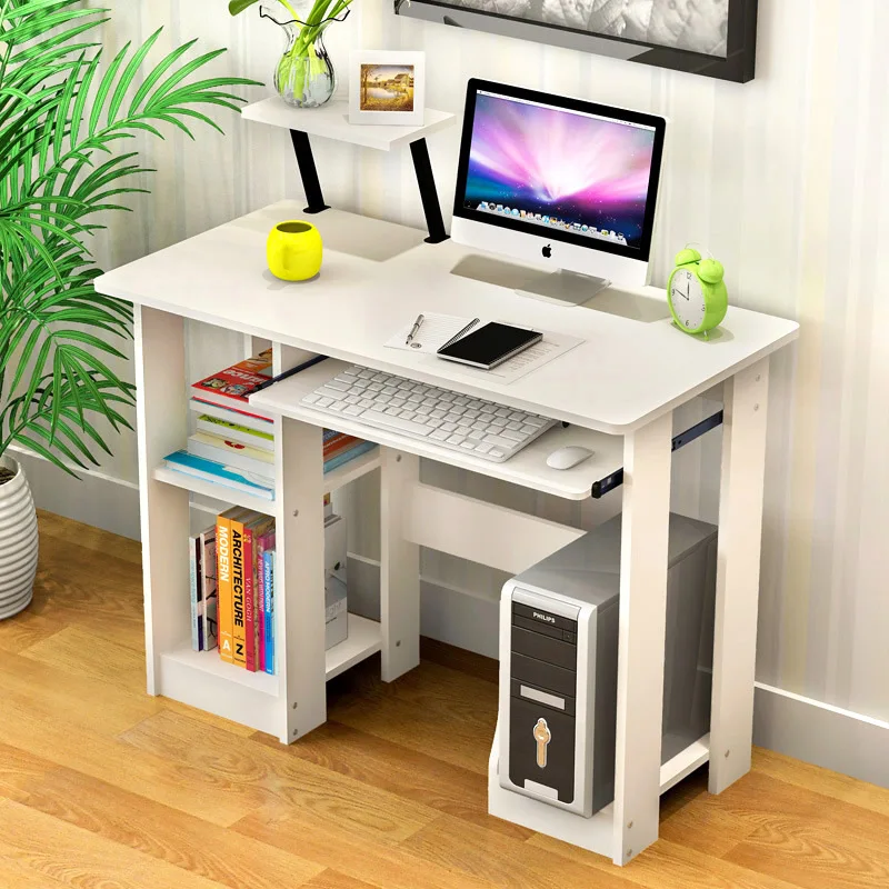 

LK1658 New Multifunctional Computer Stand with Keyboard &Host Support Movable Storage Rack Writing Table Strong Bearing