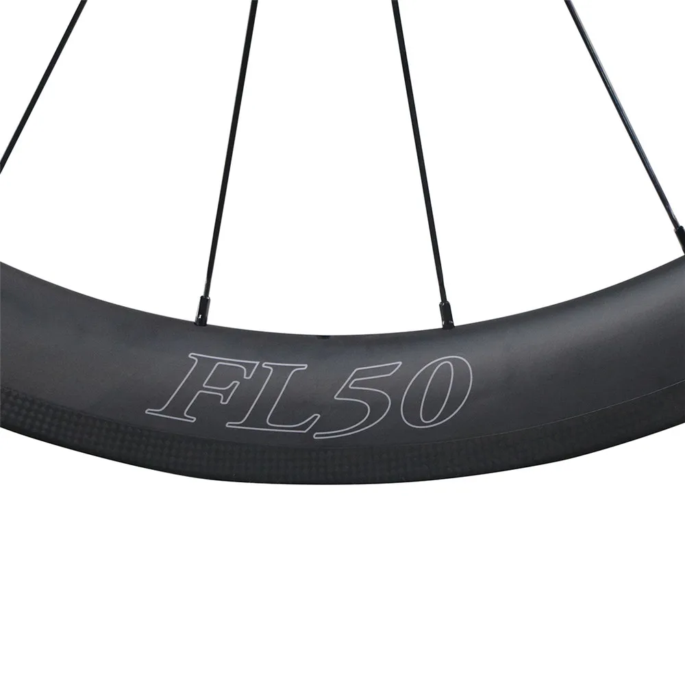 700C китайские карбоновые колеса 50 мм клинчерная покрышка из углеродного волокна колеса дорожного велосипеда с супер легкие карбоновые диски 25 мм Ширина бескамерные готовые диски