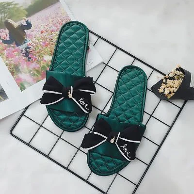 

Women Slides Sandals Mules Cozy Home Slippers with Bowtie Women Flip Flops Slip on Plus Size 40 Dropshipping 2019 New