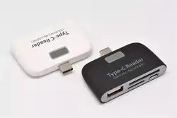 Новый USB 3,1 Тип C концентратора и TF SD и Micro usb-адаптер считыватель комбинированных карт с OTG Функция для Android Phone ПК