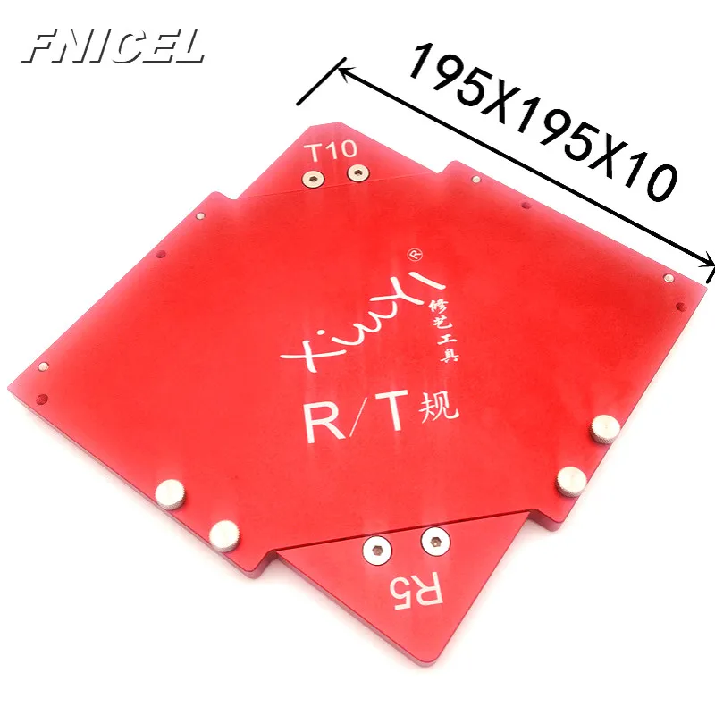1 комплект угловая линейка из алюминиевого сплава R Gauge T обрезка машины Fillet