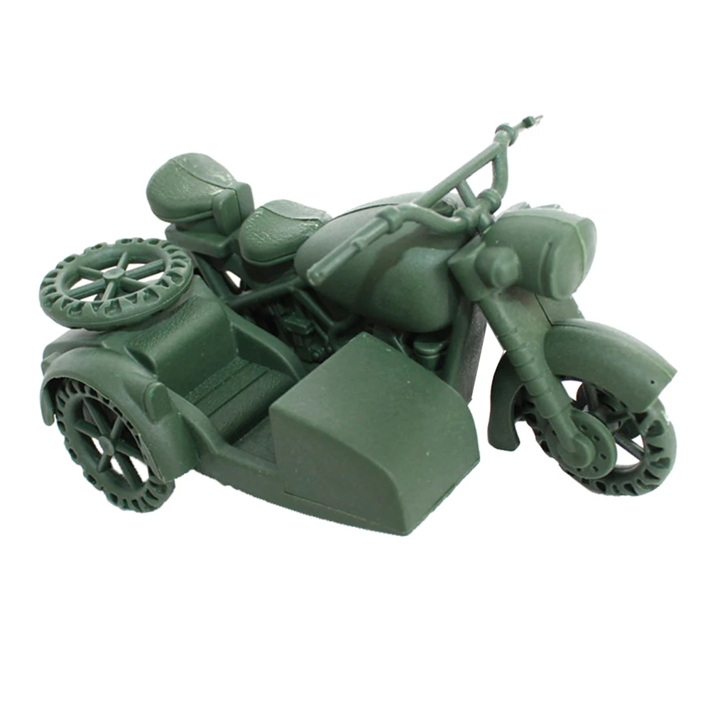 Simulation Motorbike Vehicle Model for Army Base Playset Accessories Sand Scene Model Toy Kids Games Gift