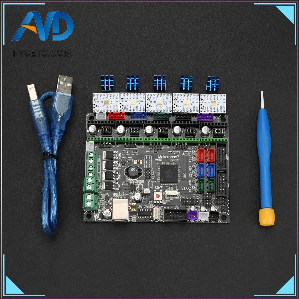 

Gen-L V1.0 Integrated Mainboard Gen L v1.0 Compatible Ramps1.4/Mega2560 R3 With 5pcs TMC2208 v1.2 Stepper Drivers