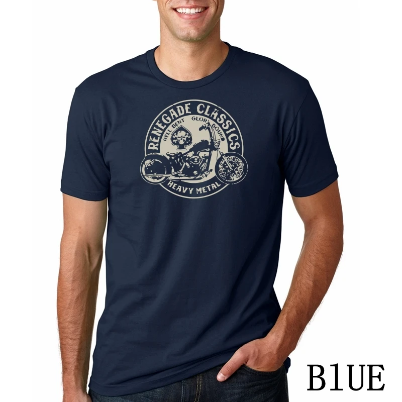 

T Shirts for Men Glory Bounds Motorcycle USA Round Collar Long Sleeve T-Shirt Hip Hop Tops Tee Men 2019 Male Clothes