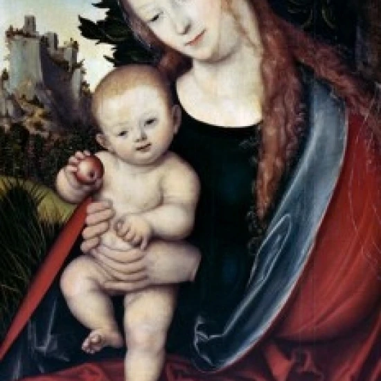 Virgin and Child under an Apple Tree by Lucas Cranach   the Elder   (1472-1553) Poster Print (18 x 24)