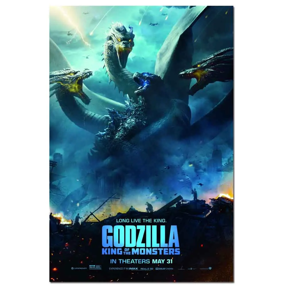 

Modular Pictures Canvas Prints Painting 5 Panel Godzilla King Of The Monsters Poster For Living Room Decoration Wall Art Frame