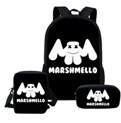 2019 новые школьные ранцы DJ Marshmello школьный комплект для студентов Аниме Стиль плеча рюкзак досуг ребенок Bagpack