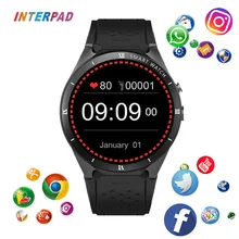 Interpad KW88 PRO 3G GPS WIFI Smart Watch MTK6580 With Camera 1GB RAM 16GB ROM Support SIM Card Google Weather For Xiaomi Huawei