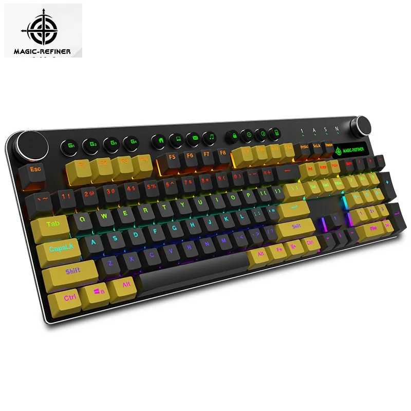 MAGIC REFINER MK13 104 USB Проводная клавиатура с подсветкой для настольного компьютера