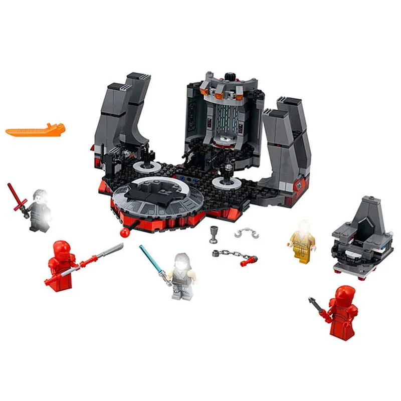 

New Star Wars Snoke's Throne Room Set Compatible Legoing Starwars 75216 Model Building Blocks Bricks Children Toys Christmas