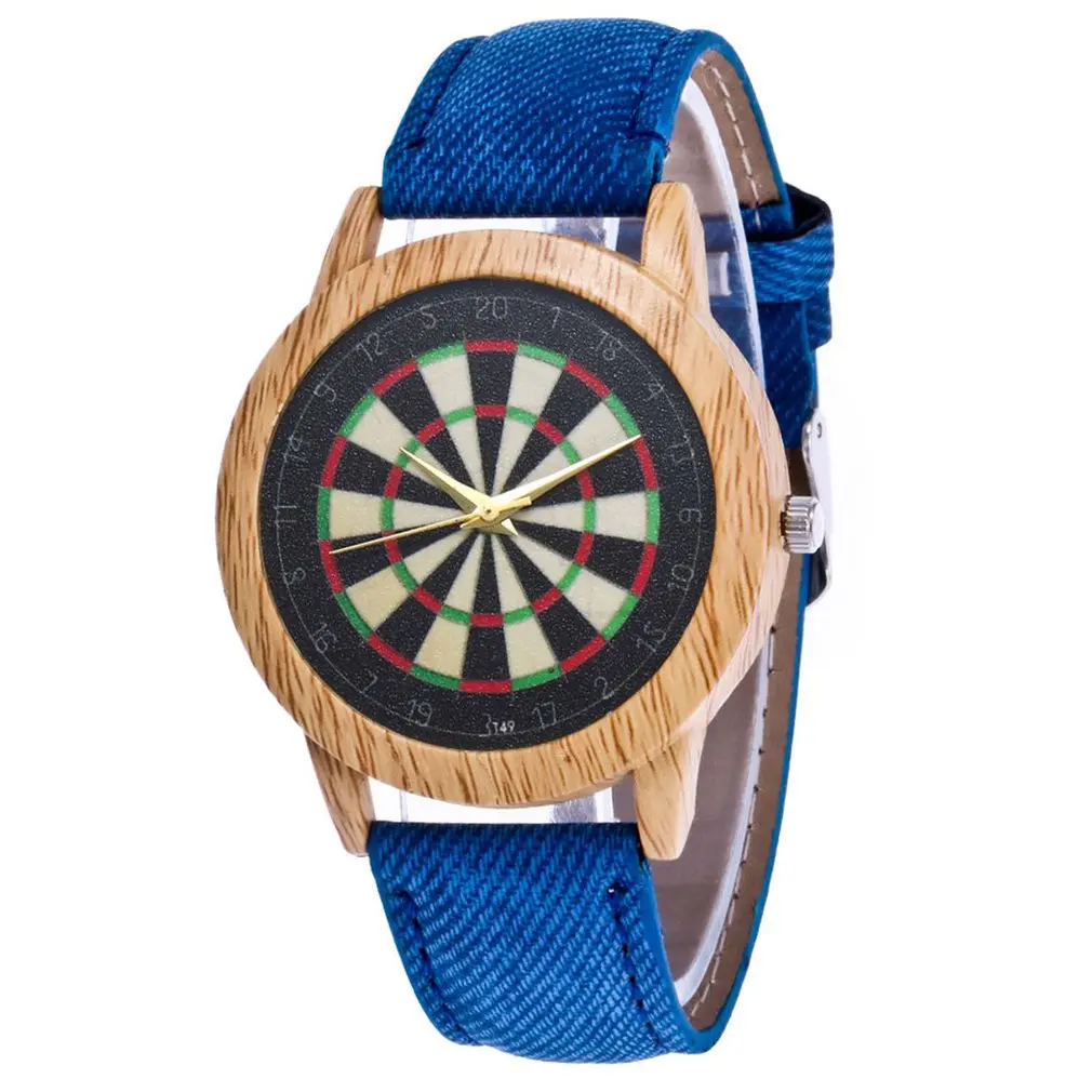 

Dart Board Retro Pattern Luxury Fashion Denim Strap Cheap Wristband Women Quartz Watch Girl Valentine Chrismas Boys Gifts 2018