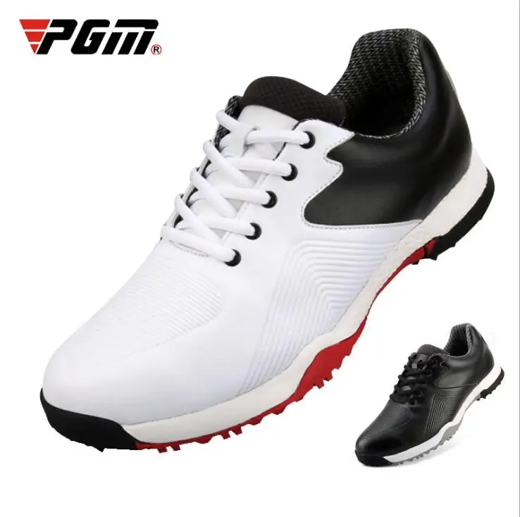 PGM الرجال Spikeless عدم الانزلاق حذاء جولف للماء تنفس التدريب جولف رياضية الرجال أحذية رياضية عالية الجودة D0756