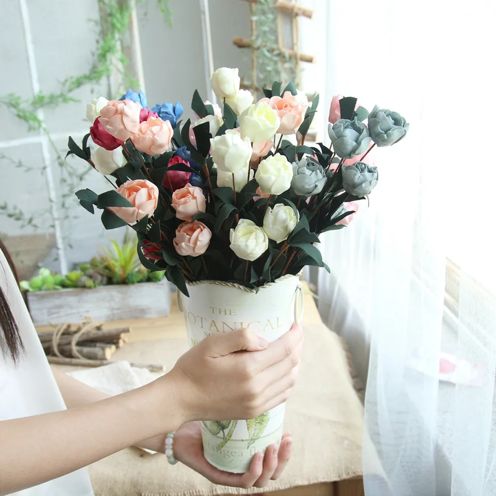 

Artificial Fake Flowers Rose Floral Wedding Bouquet Bridal Hydrangea Decor W627