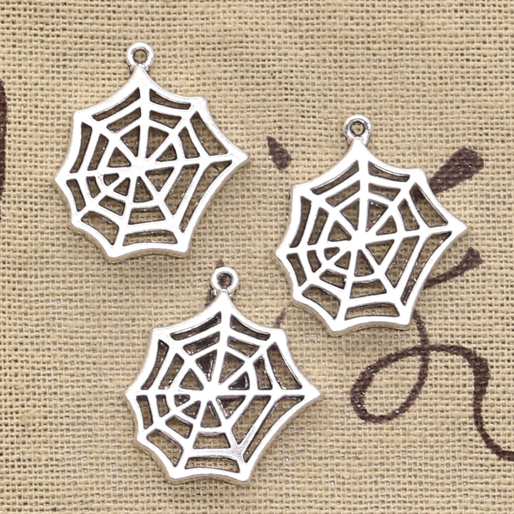 

Wholesale 80pcs Charms spider cobweb 25*23mm Antique pendant fit,Vintage Tibetan Silver,DIY for bracelet necklace