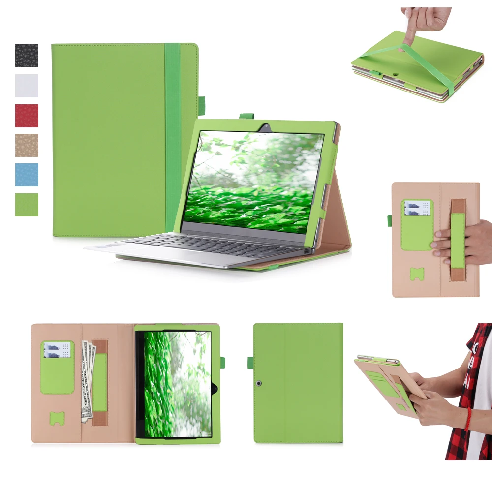 

Hand Strap Multi-angle Stand Leather Cover Business Book Case For Lenovo Miix 320 Miix320 Miix 320-10ICR Tablet + Film + Pen