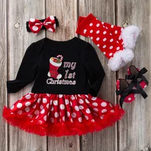 Милое платье; рождественские носки принцессы для новорожденных девочек; милое платье-пачка с принтом; комплект одежды; Рождественская одежда; vestidos