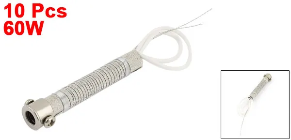 10 Pcs AC 220V 60W Soldering Iron Metal Heating Element Cores Replacing Parts