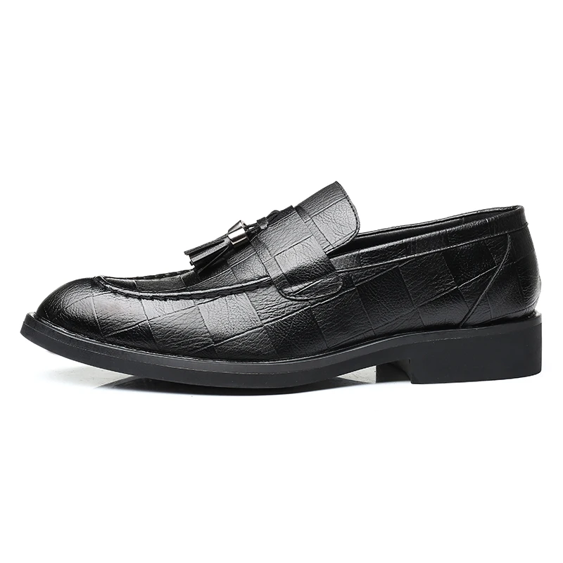 Main Homme Mocassins Gland Formelle Robe Slip On Chaussures Nouvelle Cuir Chaussure Élégante Pu Black Mode brown Dropship Hommes En Simple Casual rtIrap