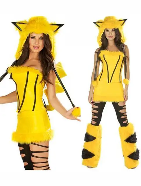 limited women cute yellow pikachu costume for halloween adult animal fancy dress - Pikachu Halloween Costume Women limited women cute yellow pikachu costume for halloween adult animal fancy dress - Pikachu Halloween Costume Women
