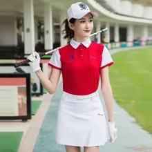 Женские тренировочные футболки для гольфа, летняя уличная дышащая мягкая футболка с коротким рукавом, удобная одежда для гольфа D0697