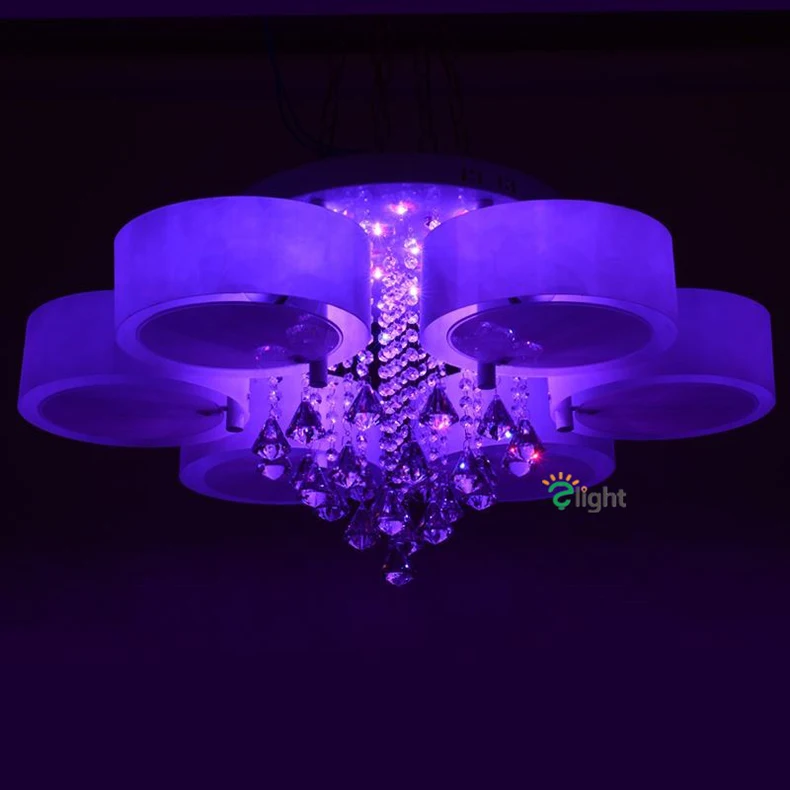Lustres de Cristal Lustre de Teto Sala de Jantar Lustre Moderno Dimmable Levou Iluminação Luminaria Acrílico Anel Luzes da Levou Dispositivo Elétrico 4 led lustres iluminação luminaria anel acrílico sala