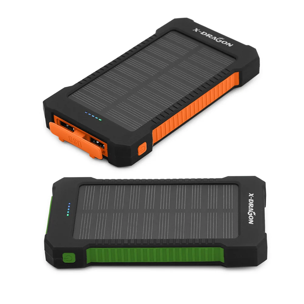 

Solar Power Bank 10000mAh Powerbank Dual USB with Flashlight for iPhone 4s 5 SE 6 6S 7 8 iPhone Ten Samsung LG Sony Vivo OnePlus