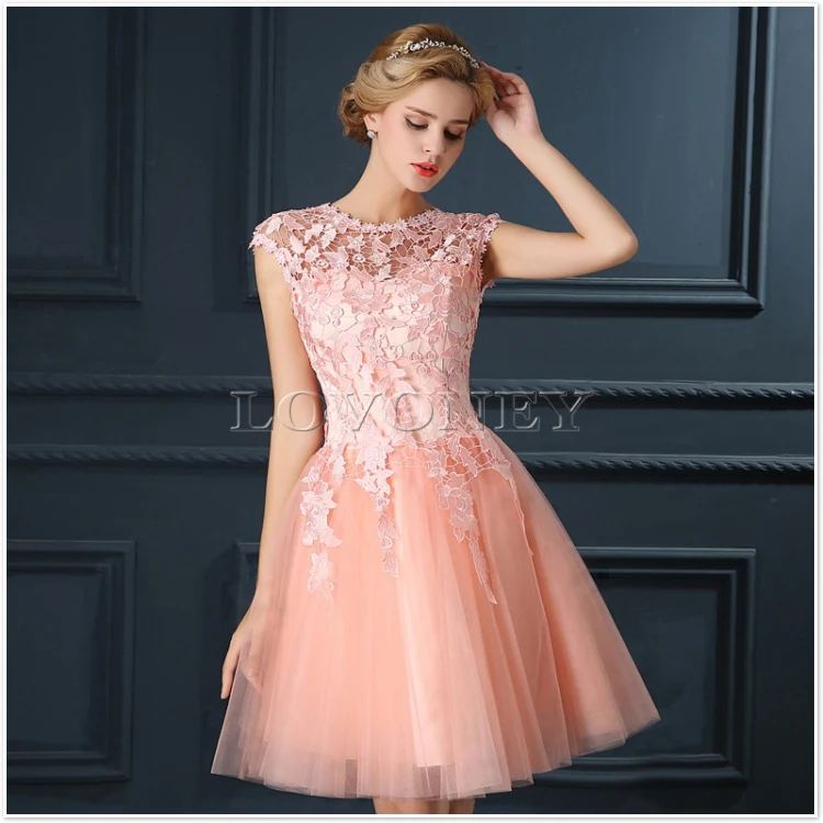 DEERVEADO T402 Short Prom Dresses Elegant A-Line Red Prom Dress Gown Formal Party Dresses Evening Gown Vestido De Festa