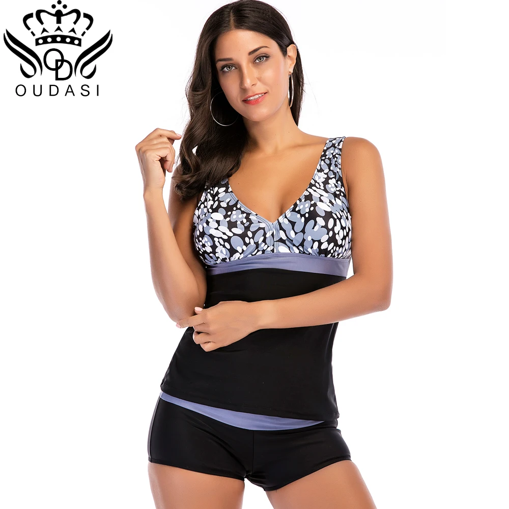

2018 New Swimwear Women Swimsuit Push Up Tankini Set Vintage Retro Bandage Bathing Suits Beach Wear Plus Size Swimwear