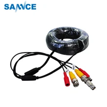 SANNCE BNC Video Power Siamese Cable 65ft 18m 20m for Analog AHD CVI CCTV Surveillance Camera Surveillance DVR Kit