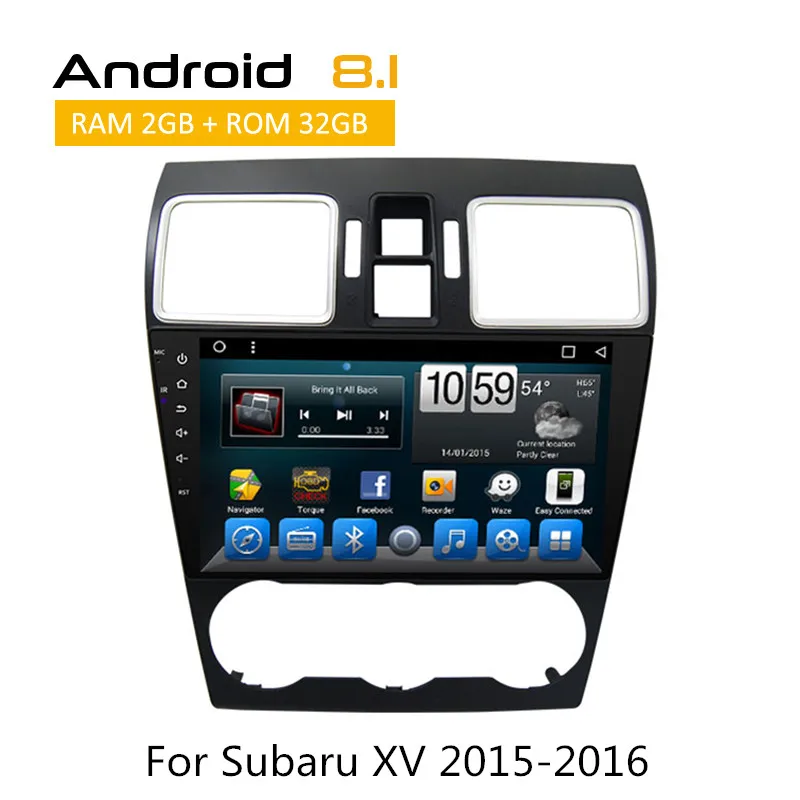 Perfect YAZH 2 Din Android touch screen Auto Radio Built in GPS Glonass Navigation for Subaru XV 2015 2016 car stereo multimedia AUX BT 0