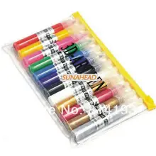 12 смешанных цветов 3D Рисование краска ing Pen Дизайн УФ-гель, акриловый лак для ногтей