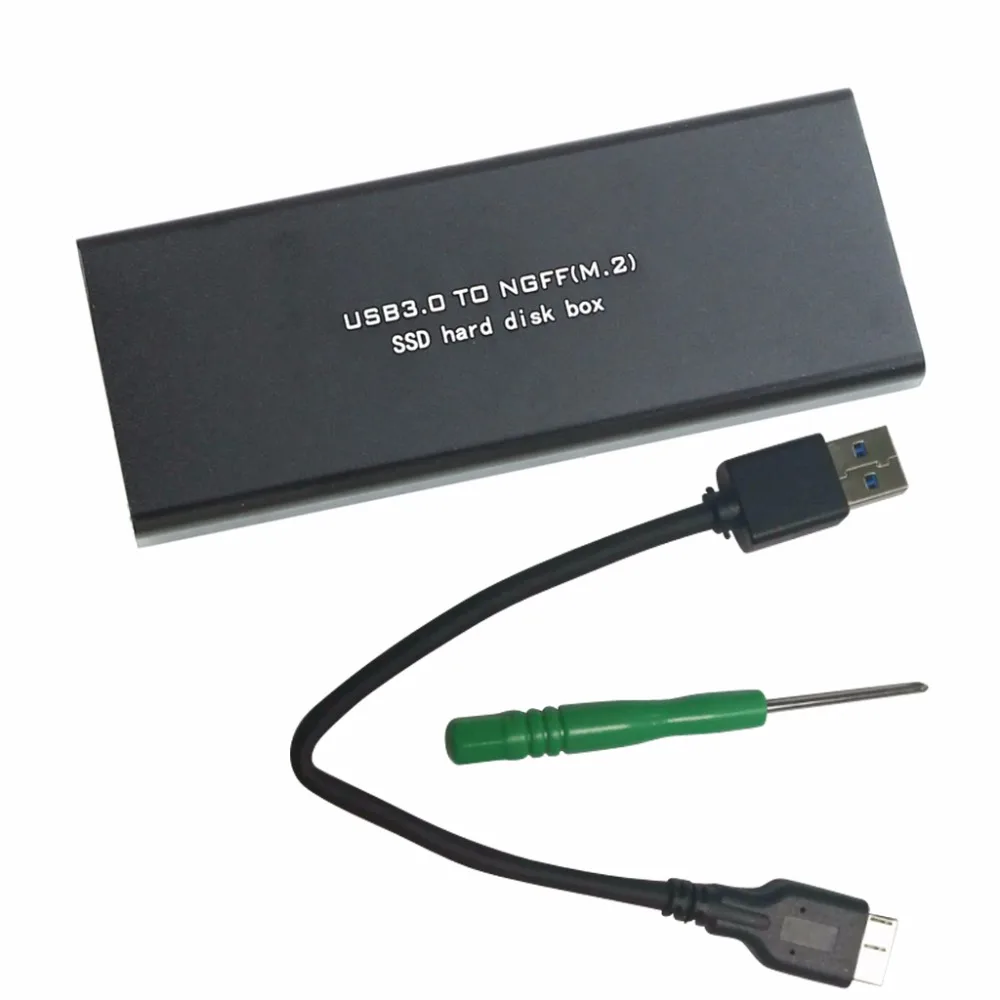 USB 3,0 M.2 NGFF B Ключ SSD адаптера внешний корпус крышки коробки 3 цвета