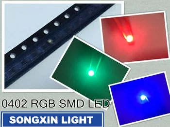 

500PC/Lot SMD 0402 RGB Full Color 0404 Red/Green/Blue Common Anode Led XIASONGXIN LIGHT 1.0*1.0 mm LED Diode