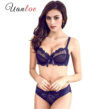 

Ultra-thin Breathable Women's Underwear Set Sexy Transparent Lingerie Slim Comfortable Female Embroidery Bra & Brief Sets