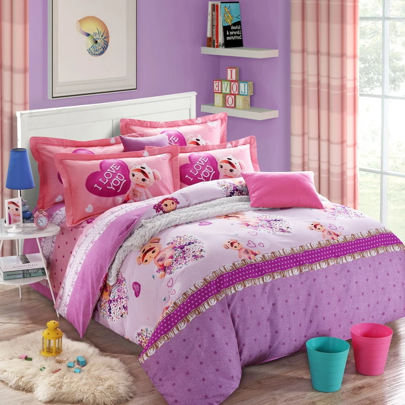 Hello Kitty Super Mario Scooby Doo Spongebob Barbie Pokemon Totoro Comforter Bedding Sets Anime Bed Sheets Cheap Couvre Lit Bed Sheet Size Sheets Animalsbed Sheet Flat Aliexpress