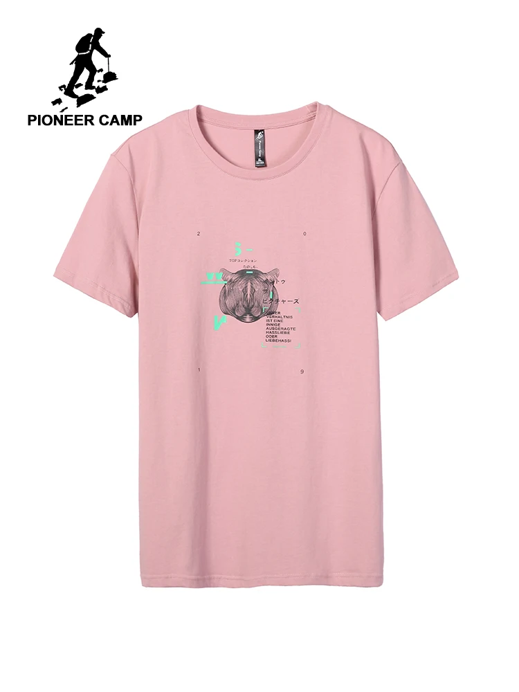 Pioneer Camp Новое поступление мужская футболка из хлопка мужская повседневная брендовая одежда с принтом животных Топы И Футболки ADT906256