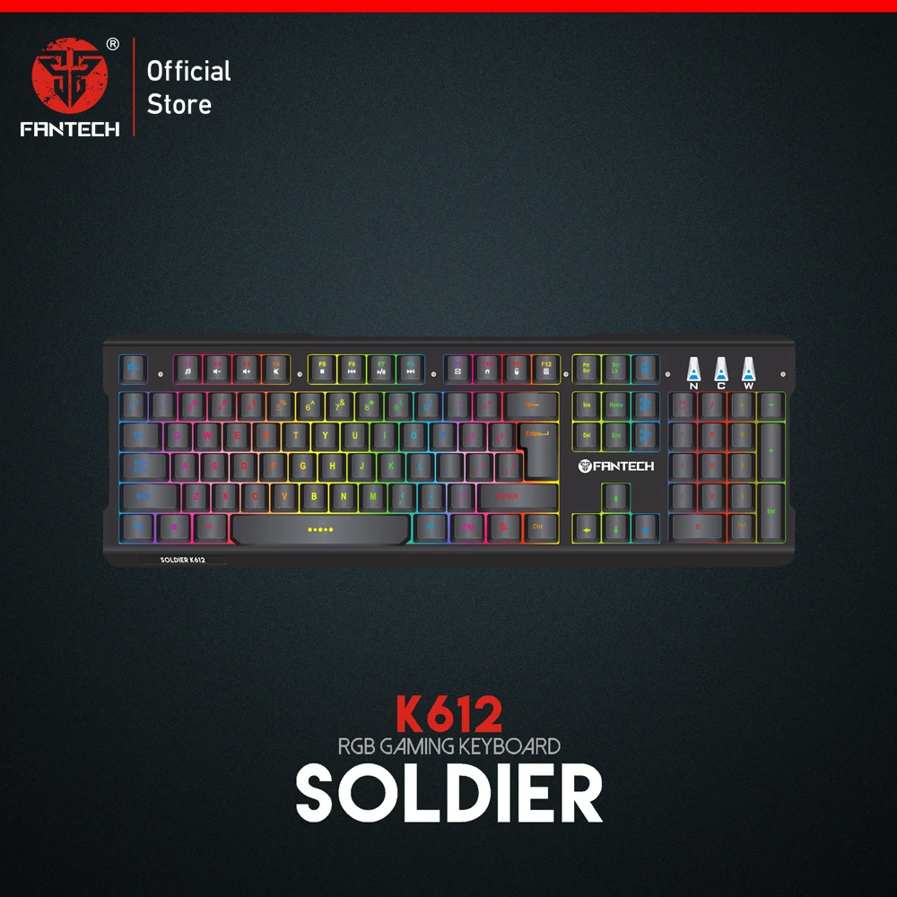 

FANTECH K611 K612 K613 104 Keys OR 87 Keys Gaming Keyboard 19 Buttons Have No Conflicts English For Gamer Keyboard Select For PC